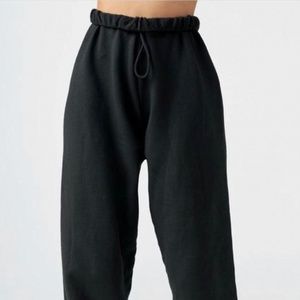 Joah Brown Oversized Black French Terry Sweatpants